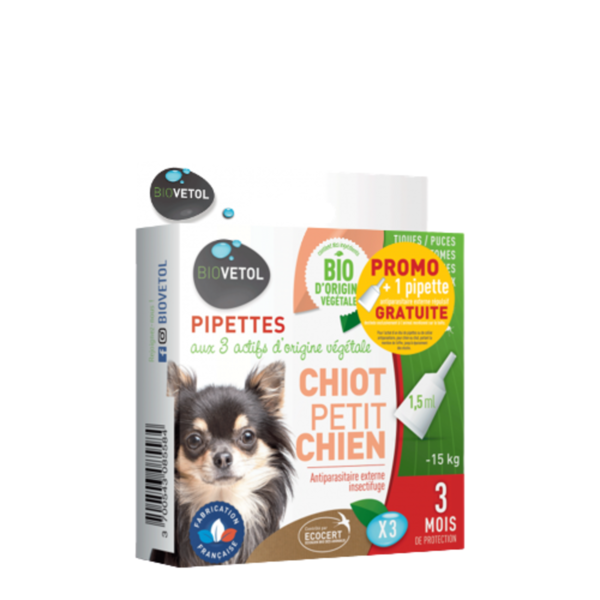 PIPETTES CHIOT ET PETIT CHIEN  BIOVETOL