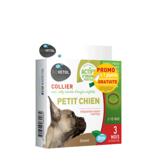 COLLIER INSECTIFUGE PETIT CHIEN BIOVETOL