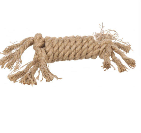 Jouet naturel corde de chanvre à tirer 4 nœuds